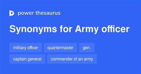 military officer synonym.